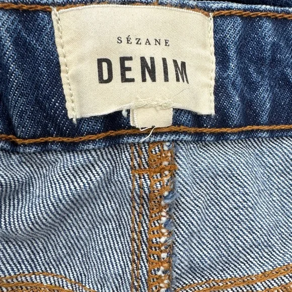 Sezane High Rise Wide Leg Trouser Jeans - Picture 4 of 7